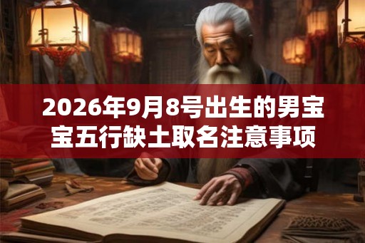 2026年9月8号出生的男宝宝五行缺土取名注意事项