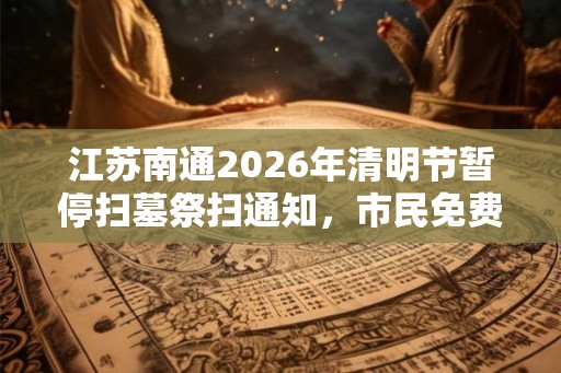 江苏南通2026年清明节暂停扫墓祭扫通知，市民免费在线祭扫