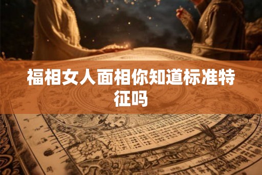 福相女人面相你知道标准特征吗