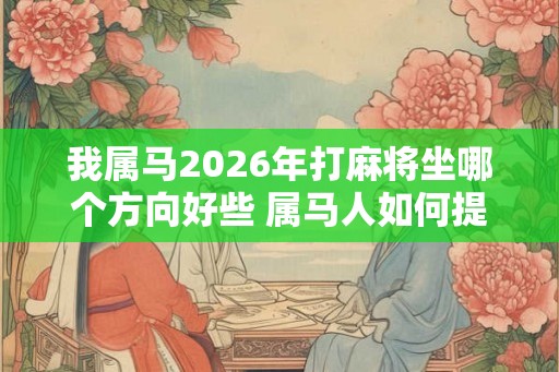 我属马2026年打麻将坐哪个方向好些 属马人如何提升打麻将手气