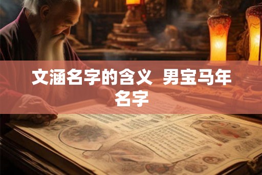 文涵名字的含义  男宝马年名字