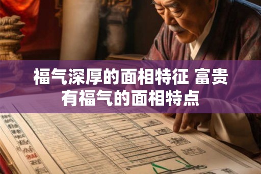 福气深厚的面相特征 富贵有福气的面相特点