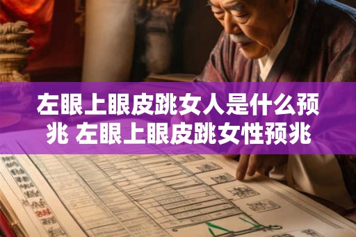 左眼上眼皮跳女人是什么预兆 左眼上眼皮跳女性预兆是什么