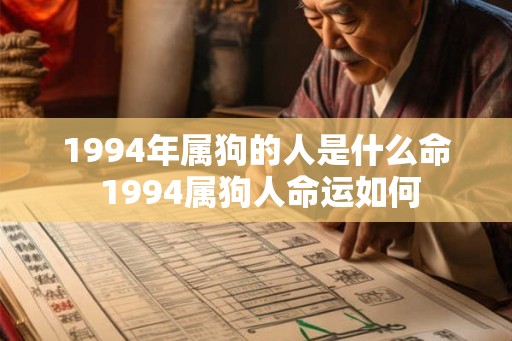 1994年属狗的人是什么命 1994属狗人命运如何 1994年属狗的人是什么命 1994属狗人命运如何