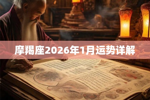 摩羯座2026年1月运势详解