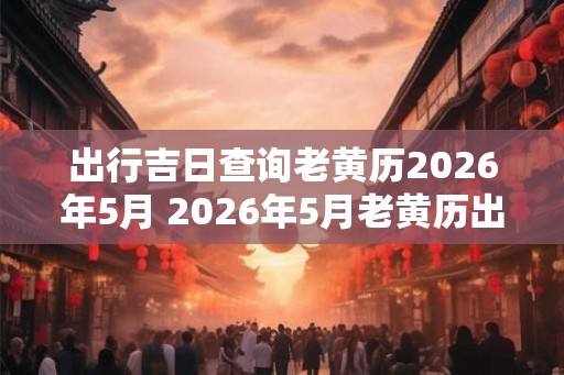 出行吉日查询老黄历2026年5月 2026年5月老黄历出行吉日查询