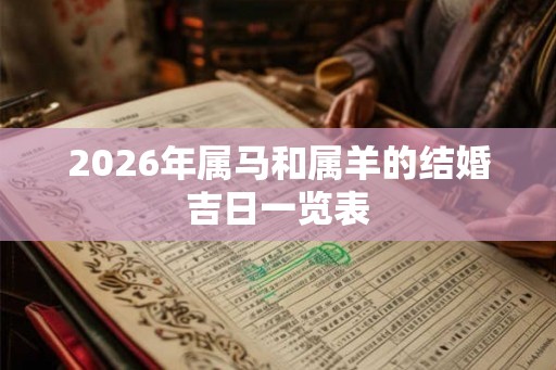 2026年属马和属羊的结婚吉日一览表