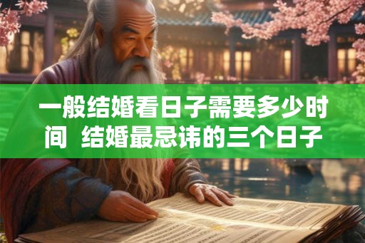 一般结婚看日子需要多少时间  结婚最忌讳的三个日子