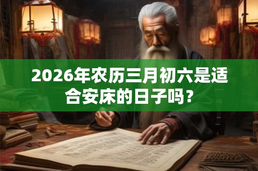 2026年农历三月初六是适合安床的日子吗？
