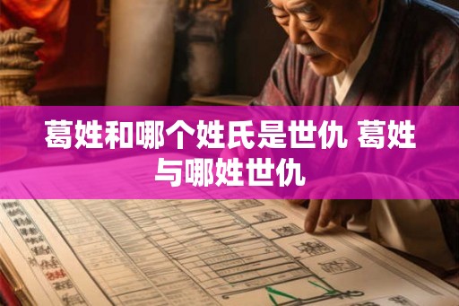 葛姓和哪个姓氏是世仇 葛姓与哪姓世仇