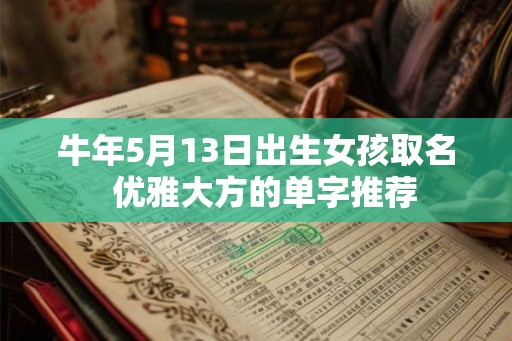 牛年5月13日出生女孩取名  优雅大方的单字推荐