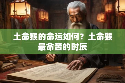 土命猴的命运如何？土命猴最命苦的时辰