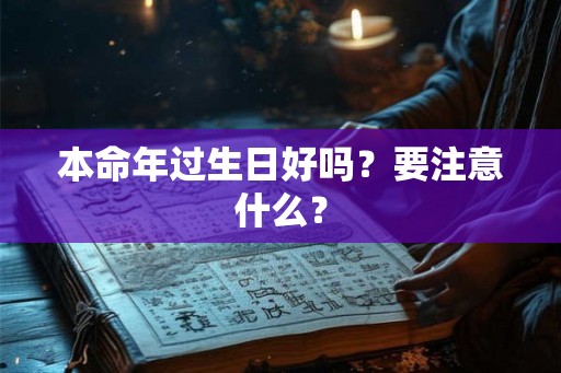本命年过生日好吗？要注意什么？