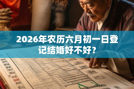 2026年农历六月初一日登记结婚好不好？