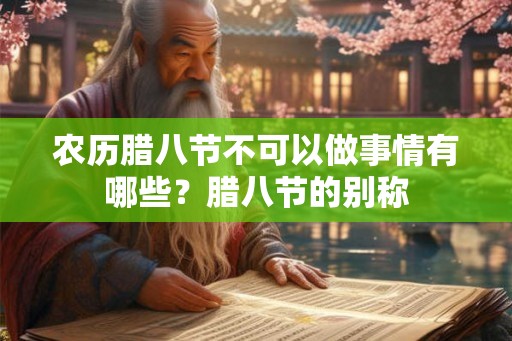 农历腊八节不可以做事情有哪些？腊八节的别称