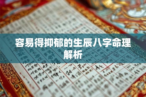 容易得抑郁的生辰八字命理解析