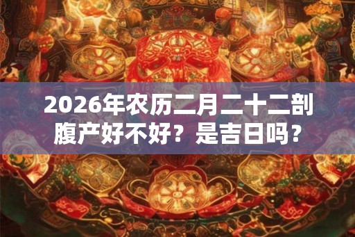 2026年农历二月二十二剖腹产好不好？是吉日吗？
