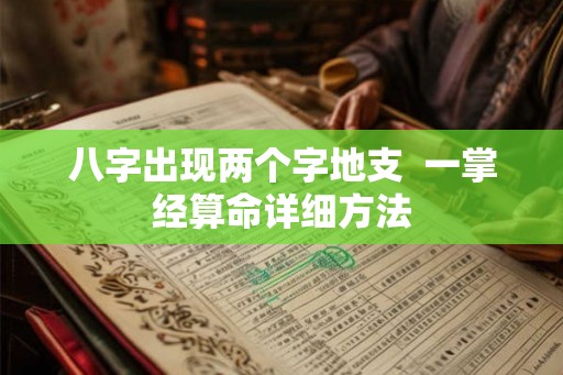 八字出现两个字地支  一掌经算命详细方法