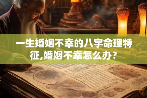 一生婚姻不幸的八字命理特征,婚姻不幸怎么办？