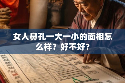 女人鼻孔一大一小的面相怎么样？好不好？