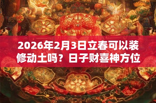 2026年2月3日立春可以装修动土吗？日子财喜神方位？