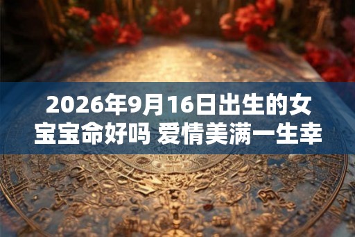 2026年9月16日出生的女宝宝命好吗 爱情美满一生幸福