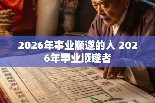2026年事业顺遂的人 2026年事业顺遂者