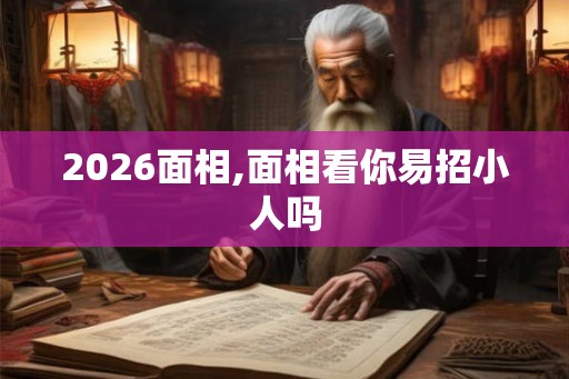 2026面相,面相看你易招小人吗