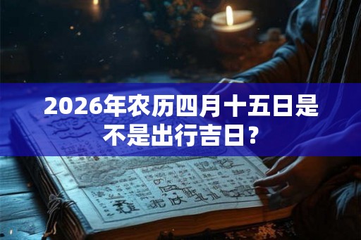 2026年农历四月十五日是不是出行吉日？