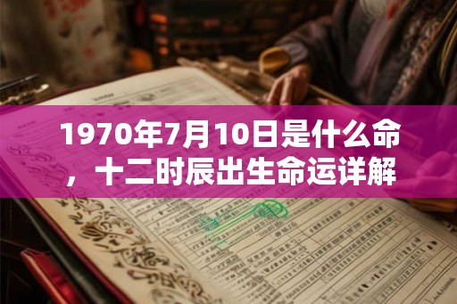 1970年7月10日是什么命，十二时辰出生命运详解