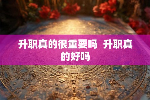 升职真的很重要吗  升职真的好吗