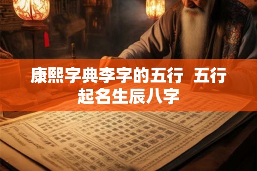 康熙字典李字的五行  五行起名生辰八字