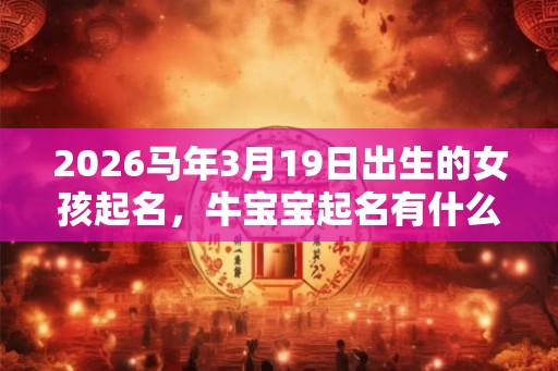 2026马年3月19日出生的女孩起名，牛宝宝起名有什么禁忌？