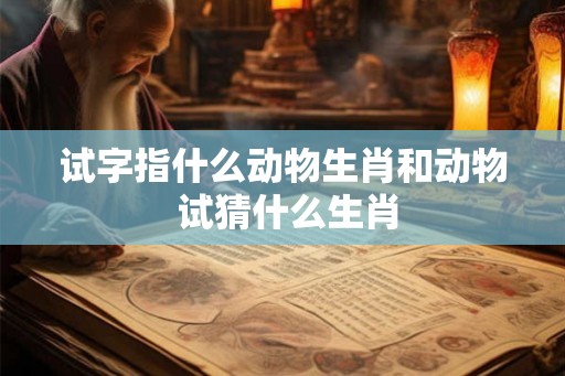 试字指什么动物生肖和动物 试猜什么生肖 试字指什么动物生肖和动物 试猜什么生肖