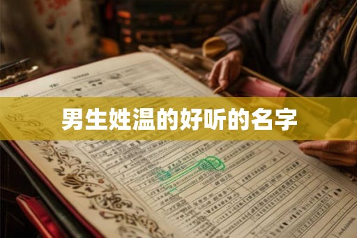男生姓温的好听的名字