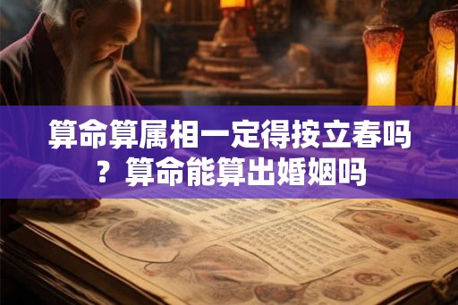 算命算属相一定得按立春吗?算命能算出婚姻吗 算命算属相一定得按立春吗?算命能算出婚姻吗