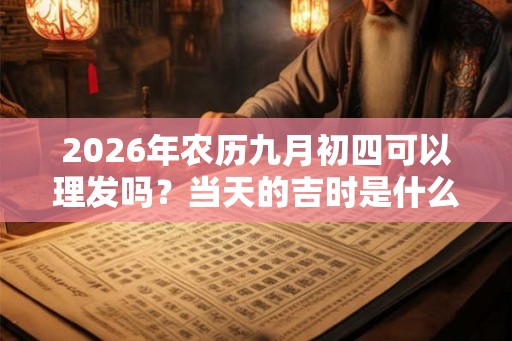 2026年农历九月初四可以理发吗？当天的吉时是什么时候？