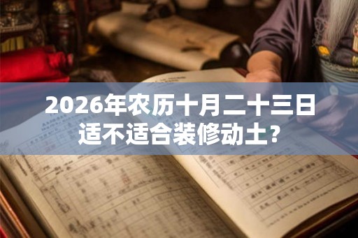 2026年农历十月二十三日适不适合装修动土？