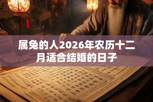 属兔的人2026年农历十二月适合结婚的日子