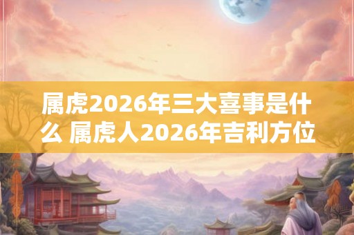 属虎2026年三大喜事是什么 属虎人2026年吉利方位 属虎2026年三大喜事是什么 属虎人2026年吉利方位