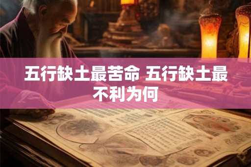 五行缺土最苦命 五行缺土最不利为何 五行缺土最苦命 五行缺土最不利为何