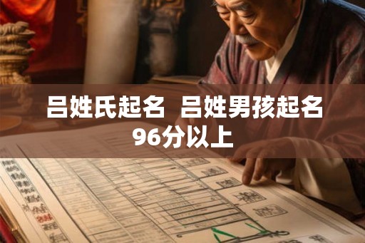 吕姓氏起名 吕姓男孩起名96分以上 吕姓氏起名 吕姓男孩起名96分以上