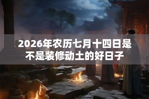 2026年农历七月十四日是不是装修动土的好日子