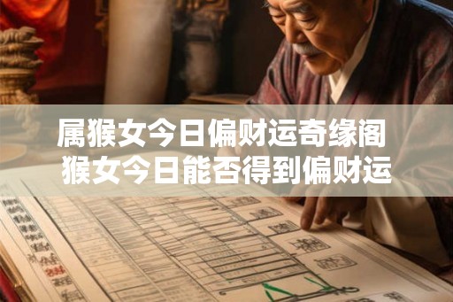 属猴女今日偏财运奇缘阁 猴女今日能否得到偏财运