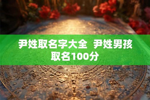 尹姓取名字大全  尹姓男孩取名100分