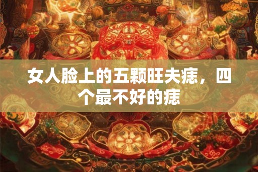 女人脸上的五颗旺夫痣，四个最不好的痣
