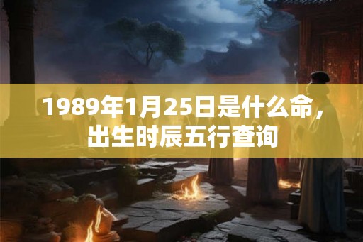 1989年1月25日是什么命，出生时辰五行查询