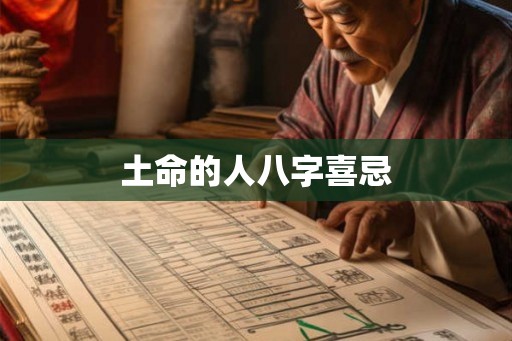 土命的人八字喜忌
