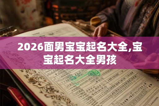 2026面男宝宝起名大全,宝宝起名大全男孩