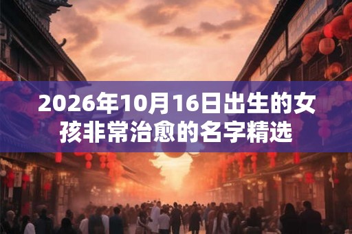 2026年10月16日出生的女孩非常治愈的名字精选